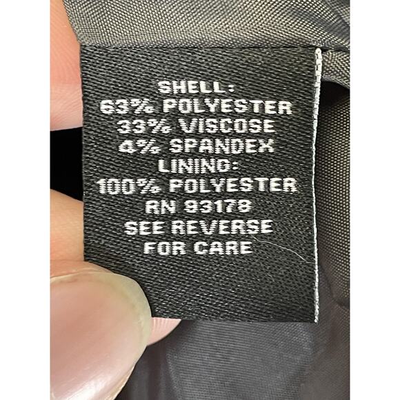 Premise Blazer Womens 8 Charcoal Heather Open Front Suit Jacket Cut & Sewn Work - Picture 8 of 11